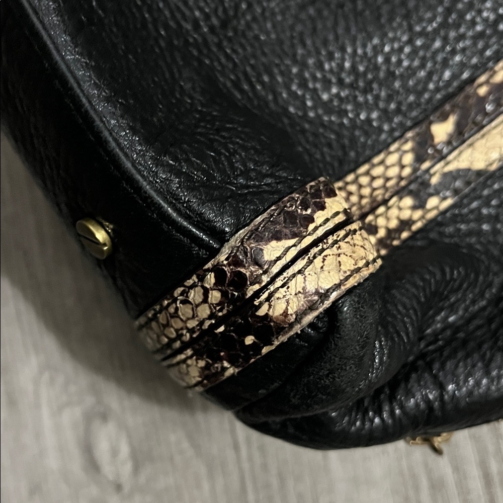 Tory Burch Leather Python print Tote Bag - image 3
